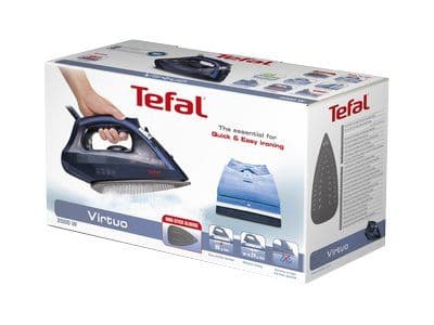 Tefal Virtuo FV1713E0 - Ångstrykjärn - sula PTFE - 2000 W - blå