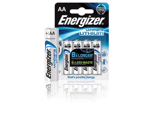 Batteri, Energizer Ultimate Lithium, AA, 1,5V, 4 stk