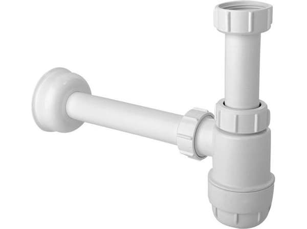 flaskeformet 5/4" DN32 lav, hvit (HC2)