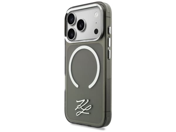 Karl Lagerfeld IML KL Script Logo MagSafe-deksel til iPhone 17 Pro Max - sort