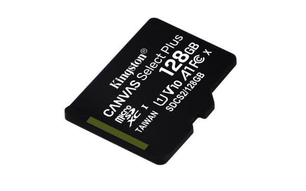 Kingston Canvas Select Plus - Flashminnekort (microSDXC til SD-adapter inkludert) - 128 GB - A1 / Video Class V10 / UHS Class 1 / Class10 - microSD...