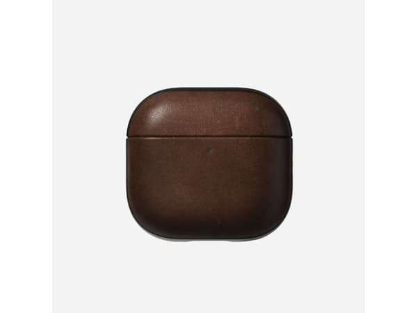 Nomad Modern Leather Case, brun - Airpods 4