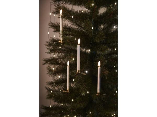 Sirius Sille julgransbelysning - Vit/Guld - 10 st