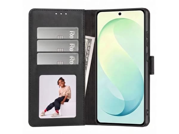 Tech-Protect Wallet Case for Samsung Galaxy S26 FE - Black