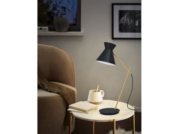 EGLO AMEZAGA bordlampe E27 H570 sort/guld