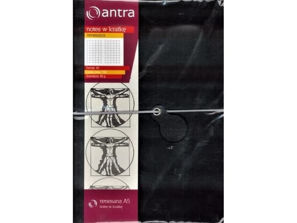 Antra Notes A5 Kort Renesans Czarny