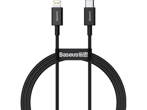 Baseus CATLYS-A01, 2 m, USB A, USB C/Lightning, musta