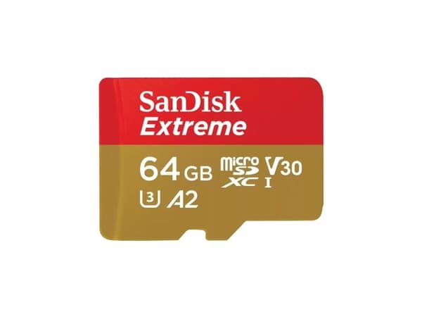 64GB MicroSDXC SANDISK Extreme 170MB/80MB kort endast