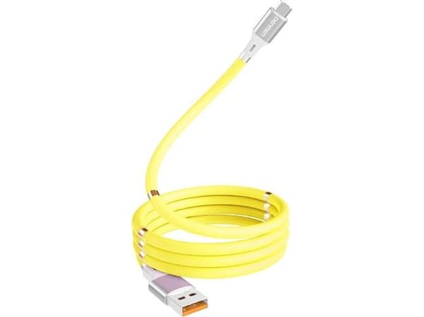 USB-kabel Denmen USB-A till USB-C 1 m gul