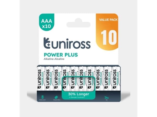 Uniross Power Plus alkaliske AAA-batterier 24 x 10 stk