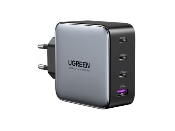 Ugreen Nexode Air 100W nätladdare, 3x USB-C, USB (grå)