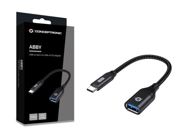 Conceptronic ABBY18B, USB-C, USB-A, Svart