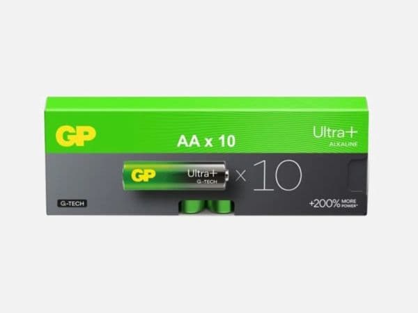 GP AA-batterier Ultra+ Alkaline LR06 10 st