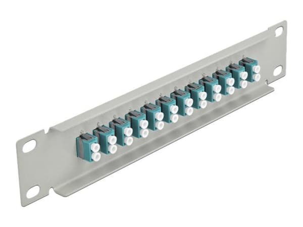 Delock - Koblingspanel - LC MM X 12 - grå - 1U - 10"