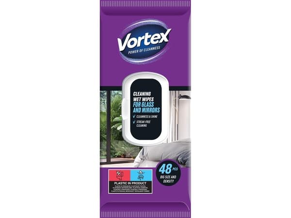 Staples WIPES våt glas-/spegelduk VORTEX48PCE