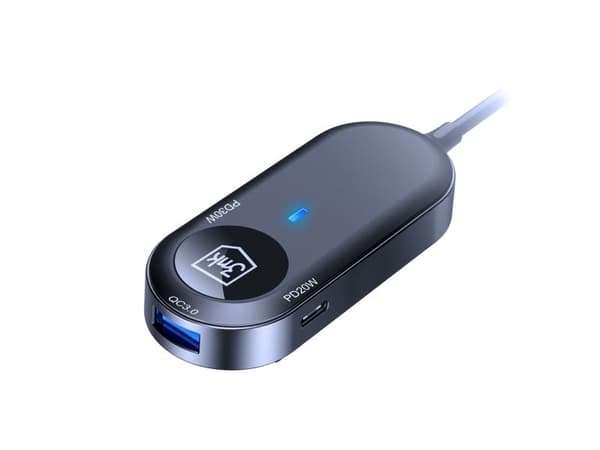 3mk Double biloplader 135W PD QC PPS - USB 2A4C - sort/grå