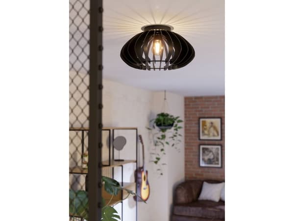 EGLO COSSANO 3 taklampe E27 Ø450 sort/tre