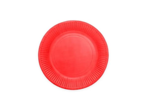 Røde paptallerkner, 18cm 20 stk