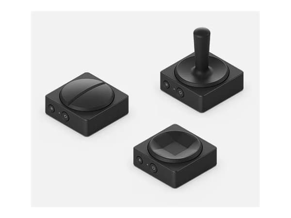 Microsoft Adaptive Joystick Button, Joystick, Bluetooth/USB, Svart, Microsoft Adaptive Hub, Batteri, Inbyggd