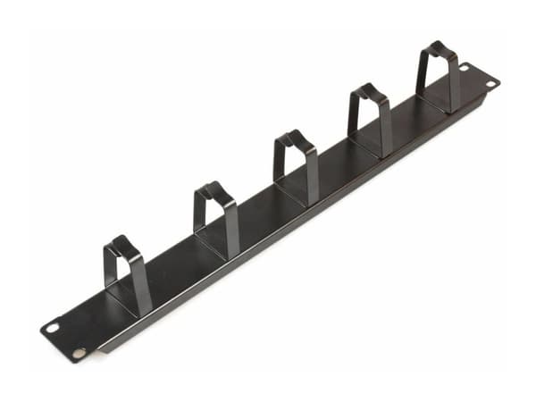 MicroConnect Cable Management D-Ring - Kabelstyringspanel - svart - 1U - 19"