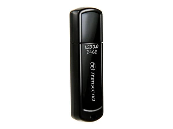 Transcend JetFlash 700 - USB flash-enhet - 64 GB - USB 3.0 - svart
