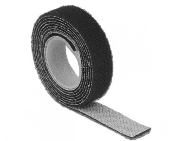 Delock - Kardborrefäste - 1 m - svart