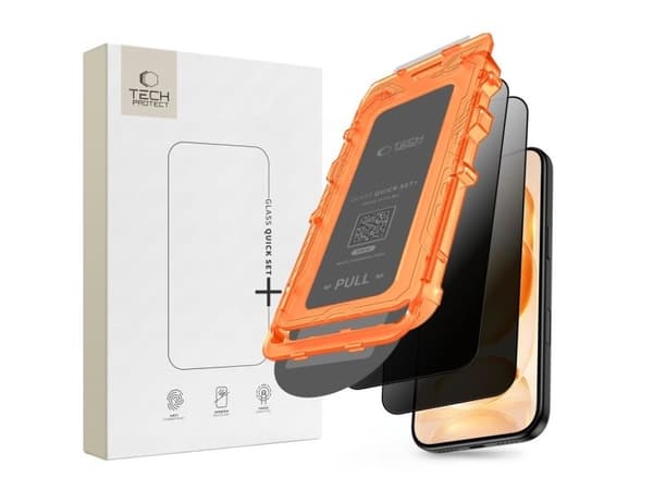 Hofi SZKLO PRYWATYZUJACE TECH-PROTECT QUICK SET SPY+ 2-PACK IPHONE 18 PRO MAX PRIVACY