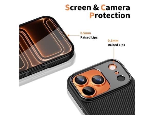 Tech-Protect Kevlar Aramid MagSafe-etui til iPhone 17 Pro Max - svart