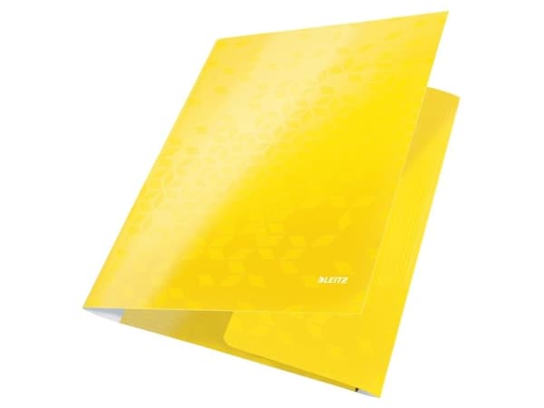 3-fold mappe Leitz WOW kartong A4 gul - (10 stk.)