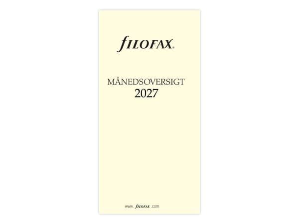 Månadsöversikt Personal 2027 Danska