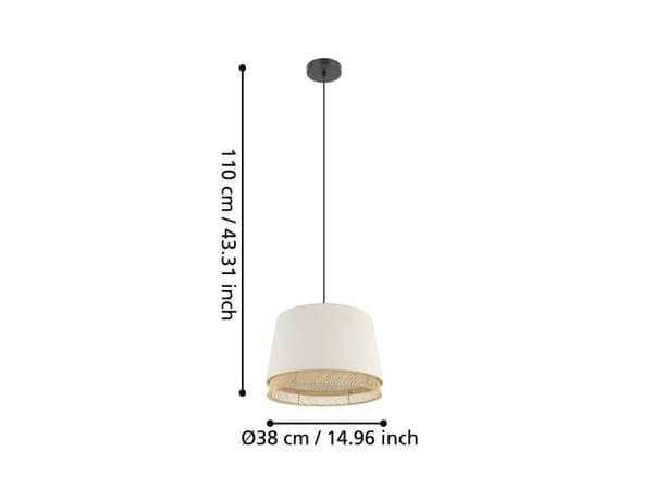 EGLO BORDPENDEL Ø380 E27 NATUR