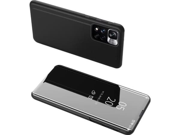 Hurtel Clear View flip-etui til Xiaomi Redmi Note 11S / Note 11 sort