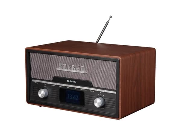 DENVER MDA-525DW - Ljudsystem - 2 x 50 Watt - mörkt trä
