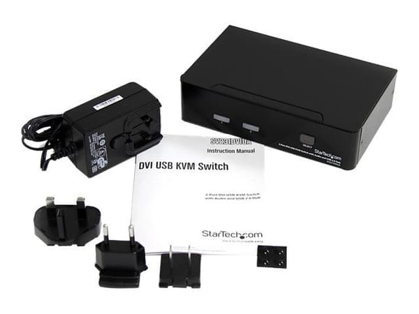 StarTech.com SV231DVIUA, 1920 x 1200 pikseliä, Full HD, 18 W, Musta
