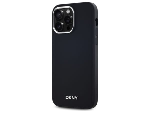 DKNY DKHMP14XPSCMCLK iPhone 14 Pro Max 6,7" svart hårt skydd Plain Logo MagSafe