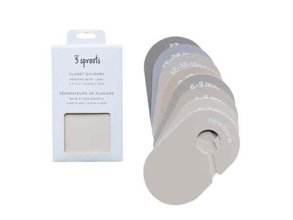 3 Sprouts skapdeler (8 stk.) beige grå