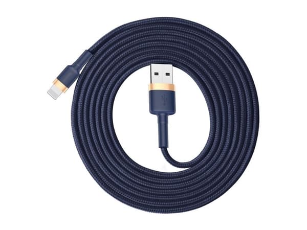 Baseus Cafule, 1 m, Lightning, USB A, Hankjønn, Hankjønn, Blå, Gull