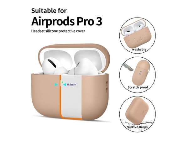 Tech-Protect silikonetui til Apple AirPods Pro 3 caffe latte