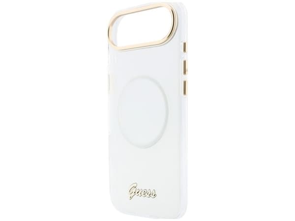Guess IML Gradient Script Metal MagSafe-telefonetui til iPhone Air - hvit
