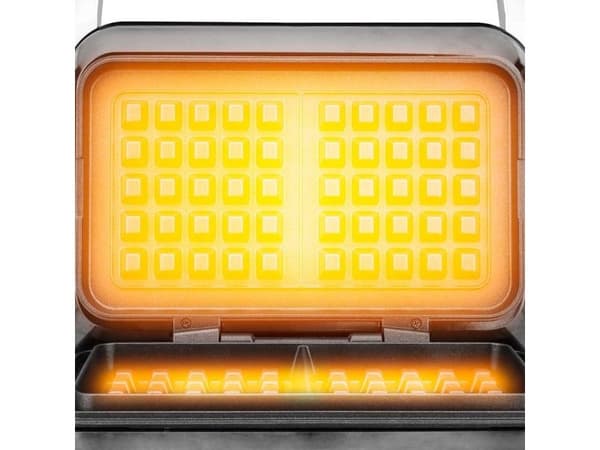 Gastroback Advanced Control Black Edition, 2 vafler, Rektangulær, Rustfritt stål, 0,7 m, 1600 W, 220 - 240 V