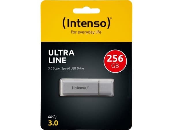 Intenso Ultra Line - USB-flashstasjon - 256 GB - USB 3.0 - sølv
