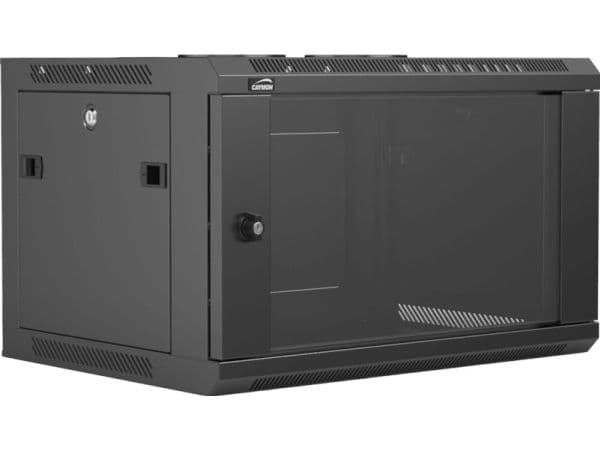 Szafa Caymon CAYMON WPR406R/B 19 ”wall mount rack - 6 units - 450mm depth - Removable back Black version