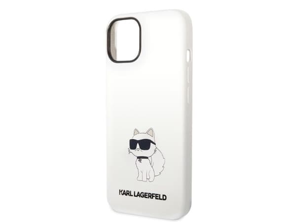 Karl Lagerfeld silikon Choupette-fodral för iPhone 14 Plus - vit