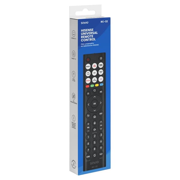 Savio RC-32, RF Trådlös, Tryckknappar, Svart