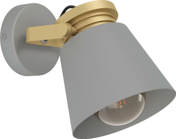 EGLO TWICKEN vegglampe E27 grå/gull