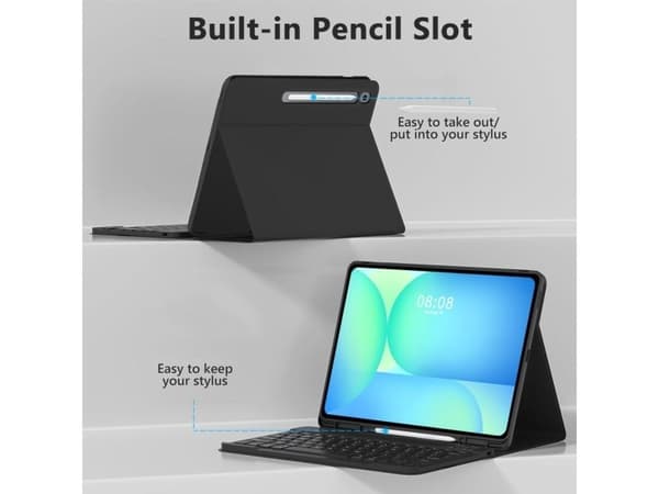 4kom.pl TECH-PROTECT SC PEN + tastatur til Galaxy Tab S10 FE+ (X620/X626) sort