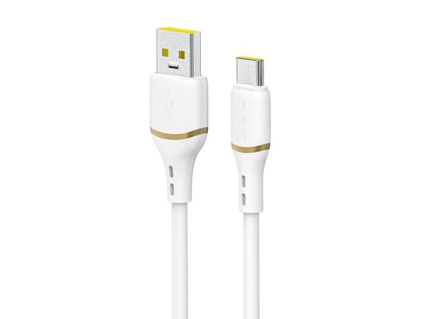 Dudao L25T USB-A - USB-C Silicone Cable 5A 1m - White