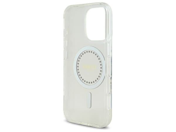 Guess IML strass MagSafe-skal för iPhone 16 Pro Max - Vit