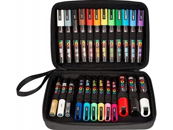 POSCA presentförpackning, 24 st. olika färger och linjebredder