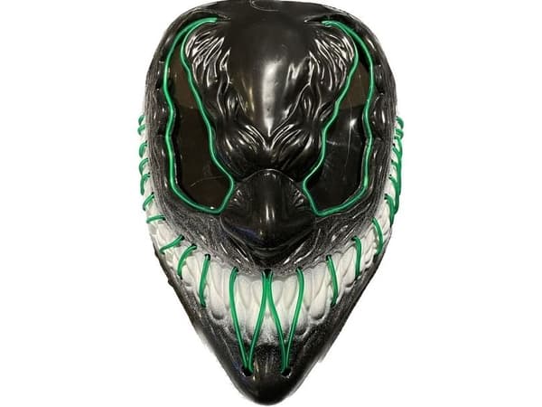 Venom maske med grønt lys